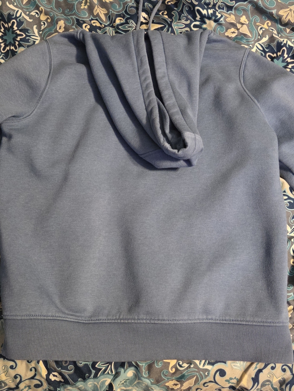 Carhartt Womens Slate Blue Crewneck Hoodie with Coral Logo - Picture 2 of 2